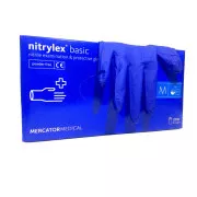 NITRYLEX BASIC - Nitrilové rukavice (bez púdru) tm. modré, 100 ks, XS