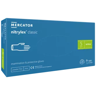 NITRYLEX CLASSIC - Nitrilové rukavice (bez púdru) modré, nesterilné - 100 ks, M