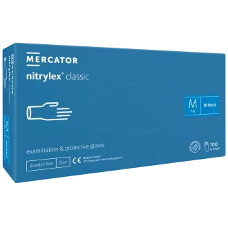 NITRYLEX CLASSIC - Nitrilové rukavice (bez púdru) modré, nesterilné - 100 ks, M