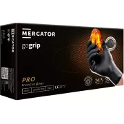 MERCATOR® GOGRIP - Nitrilové rukavice, bez púdru, 50 ks, čierne, XL
