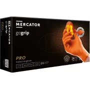 MERCATOR® GOGRIP - Nitrilové rukavice, bez púdru, 50 ks, oranžové, M