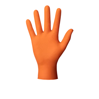 MERCATOR® GOGRIP - Nitrilové rukavice, bez púdru, 50 ks, oranžové, XXL