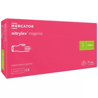 NITRYLEX MAGENTA - Nitrilové rukavice (bez púdru), 100 ks, M