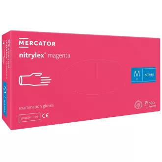 NITRYLEX MAGENTA - Nitrilové rukavice (bez púdru), 100 ks, M