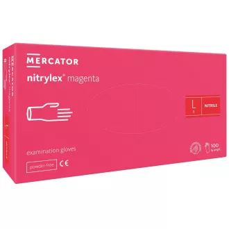 NITRYLEX MAGENTA - Nitrilové rukavice (bez púdru), 100 ks, M