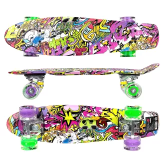Pennyboard ENERO 56cm s LED kolieskami, VINTAGE Pennyboard ENERO 56cm s LED kolieskami, VINTAGE