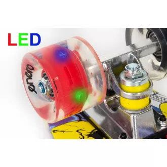 Pennyboard ENERO STREET-ART, 56 cm s LED kolieskami