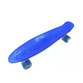 Pennyboard s LED kolieskami, 56 cm DARK BLUE