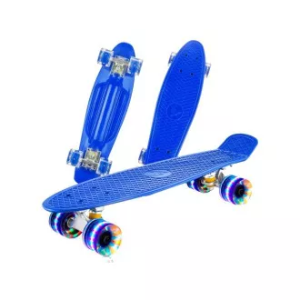 Pennyboard s LED kolieskami, 56 cm DARK BLUE