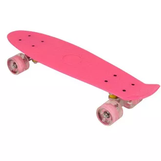 Pennyboard s LED kolieskami, 56 cm PINK Pennyboard s LED kolieskami, 56 cm PINK
