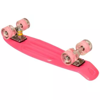 Pennyboard s LED kolieskami, 56 cm PINK Pennyboard s LED kolieskami, 56 cm PINK