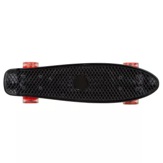 Pennyboard s LED kolieskami, 56 cm BLACK/RED