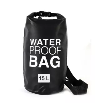 Vodotesný vak Dry Bag 15 l, Čierna
