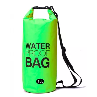 Vodotesný vak Dry Bag 15 l, Zelená