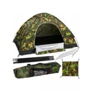 Turistický stan pre max 3 osoby, 2x2m, maskáčový