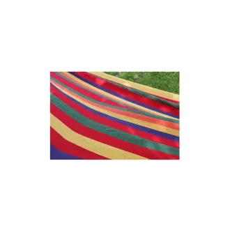 Hojdacia bavlnená skladacia sieť, červeno-žltá, 260x80cm