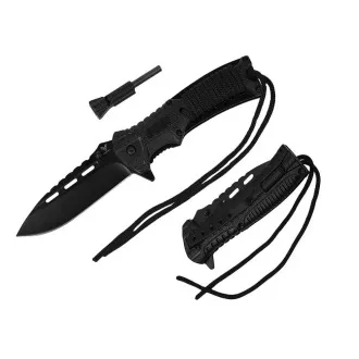Pružinový nôž s kresadlom 21cm