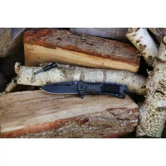Pružinový nôž s kresadlom 21cm