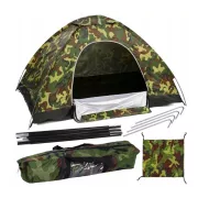 Turistický stan pre 4 osoby maskáčový 2 x 2,5 m