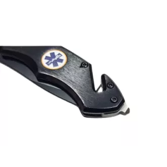 Skladací záchranný vreckový nôž - Kandar Black 21,5 cm