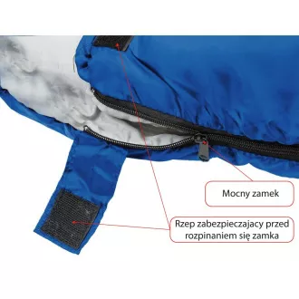 Turistický spací vak Royokamp QUEST 210x70 cm, tmavo modrá, Tmavo modrá
