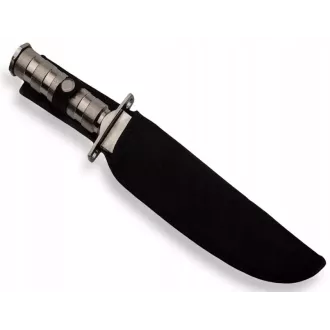 Taktický nôž MILITARY FINKA SURVIVAL 35 cm čierny/strieborný, Čierna