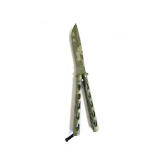 Skladací nôž motýlik Kandar, CAMO 23cm