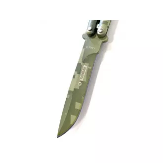 Skladací nôž motýlik Kandar, CAMO 23cm