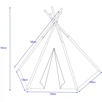 Detský stan Teepee INDIANS, rozmery 106x106x150cm Detský stan Teepee INDIANS, rozmery 106x106x150cm