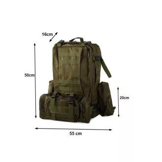 Maskáčový batoh Lynx, vojenská kamufláž - 48.5 l, Maskáč púštny