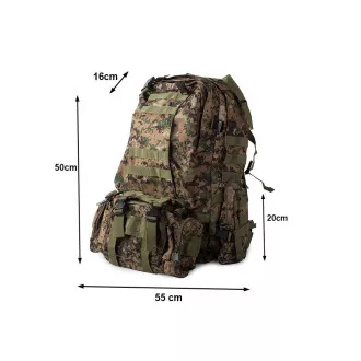 Maskáčový batoh Lynx, vojenská kamufláž - 48.5 l, Maskáč púštny