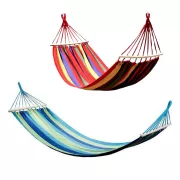 Hojdacia bavlnená sieť 270x80cm, pre jednu osobu, nosnosť 130kg, Modro-zelená