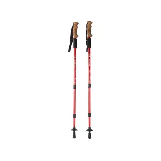 Trekingové palice Nordic Walking s ergonomickou, korkovou rukoväťou, 135 cm, 2 ks, Čierna