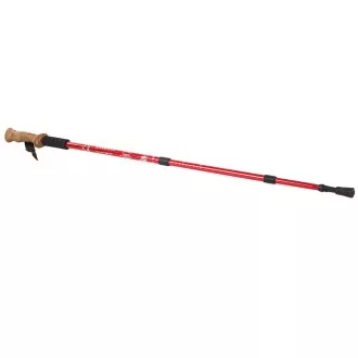 Trekingové palice Nordic Walking s ergonomickou, korkovou rukoväťou, 135 cm, 2 ks, Červená