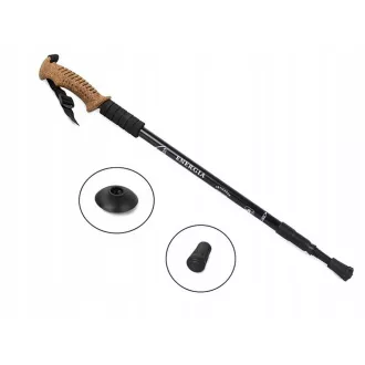 Trekingové palice Nordic Walking s ergonomickou, korkovou rukoväťou, 135 cm, 2 ks, Modrá
