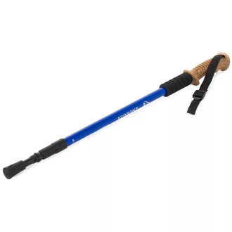 Trekingové palice Nordic Walking s ergonomickou, korkovou rukoväťou, 135 cm, 2 ks, Modrá