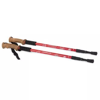 Trekingové palice Nordic Walking s ergonomickou, korkovou rukoväťou, 135 cm, 2 ks, Modrá