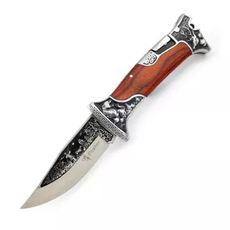 FOXTER Skladací turistický nôž zdobený NATURE, 23 cm
