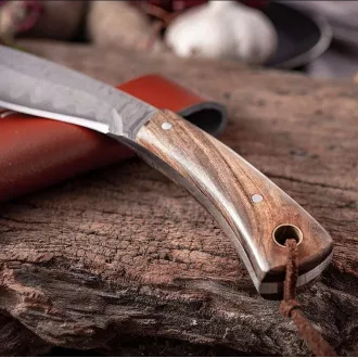 Turistický nôž s ozdobenou čepeľou KUKRI, 19 cm