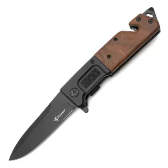 FOXTER Skladací turistický nôž s drevenou rukoväťou, 23 cm