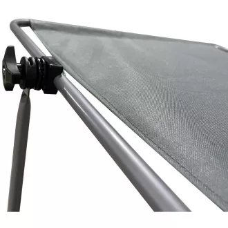 Skladacie plážové lehátko kreslo na kolieskach, 116x62x62-90 cm, šedé Skladacie plážové lehátko kreslo na kolieskach, 116x62x62-90 cm, šedé