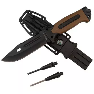 HASTAA Taktický nôž + podpaľovač a brúsik, 28 cm HASTAA Taktický nôž + podpaľovač a brúsik, 28 cm