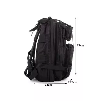 Vojenský turistický batoh 30 l, Čierna
