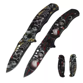 Skladací taktický nôž SKULL 20 cm, Červená