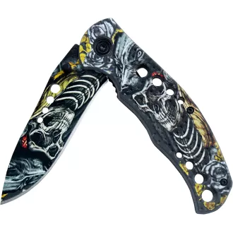 Skladací taktický nôž SKULL 20 cm, Žltá