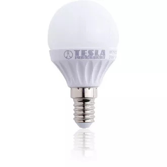 TESLA - LED MG140330-1, žiarovka miniglobe, E14, 3W, 230V, 250lm, 3000k