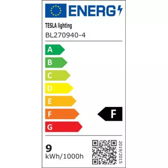 TESLA - LED BL270940-4, žiarovka BULB E27, 9W, 230V, 806lm, 25 000h, 4000K studená biela, 220 ° TESLA - LED BL270940-4, žiarovka BULB E27, 9W, 230V, 806lm, 25 000h, 4000K studená biela, 220 °