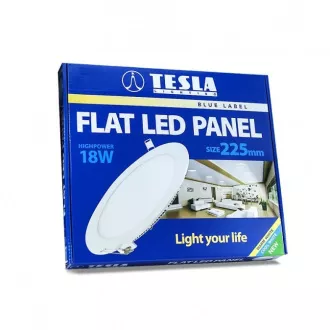 TESLA - LED DL201840-3RW, podhľadové svietidlo 18W, 230V, 1200lm, 35 000h, 4000K, Ra?80, 120 °