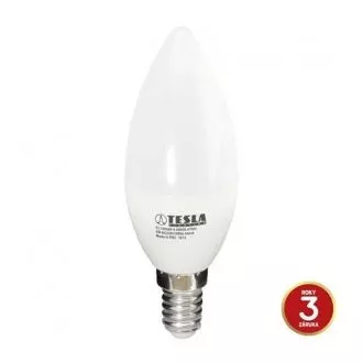 TESLA - LED CL140540-4, žiarovka CANDLE sviečka, E14, 5W, 230V, 470lm, 15 000h, 4000K studená biela TESLA - LED CL140540-4, žiarovka CANDLE sviečka, E14, 5W, 230V, 470lm, 15 000h, 4000K studená biela