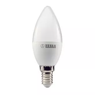 TESLA - LED CL140530-7, žiarovka CANDLE sviečka, E14, 5W, 230V, 400lm, 25 000h, 3000K teplá biela,